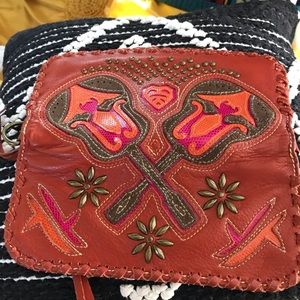 Nice , colorful, funky ,leather wallet, 9 x 4.5